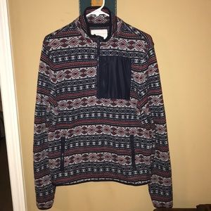 Aztec print 1/4 zip pullover